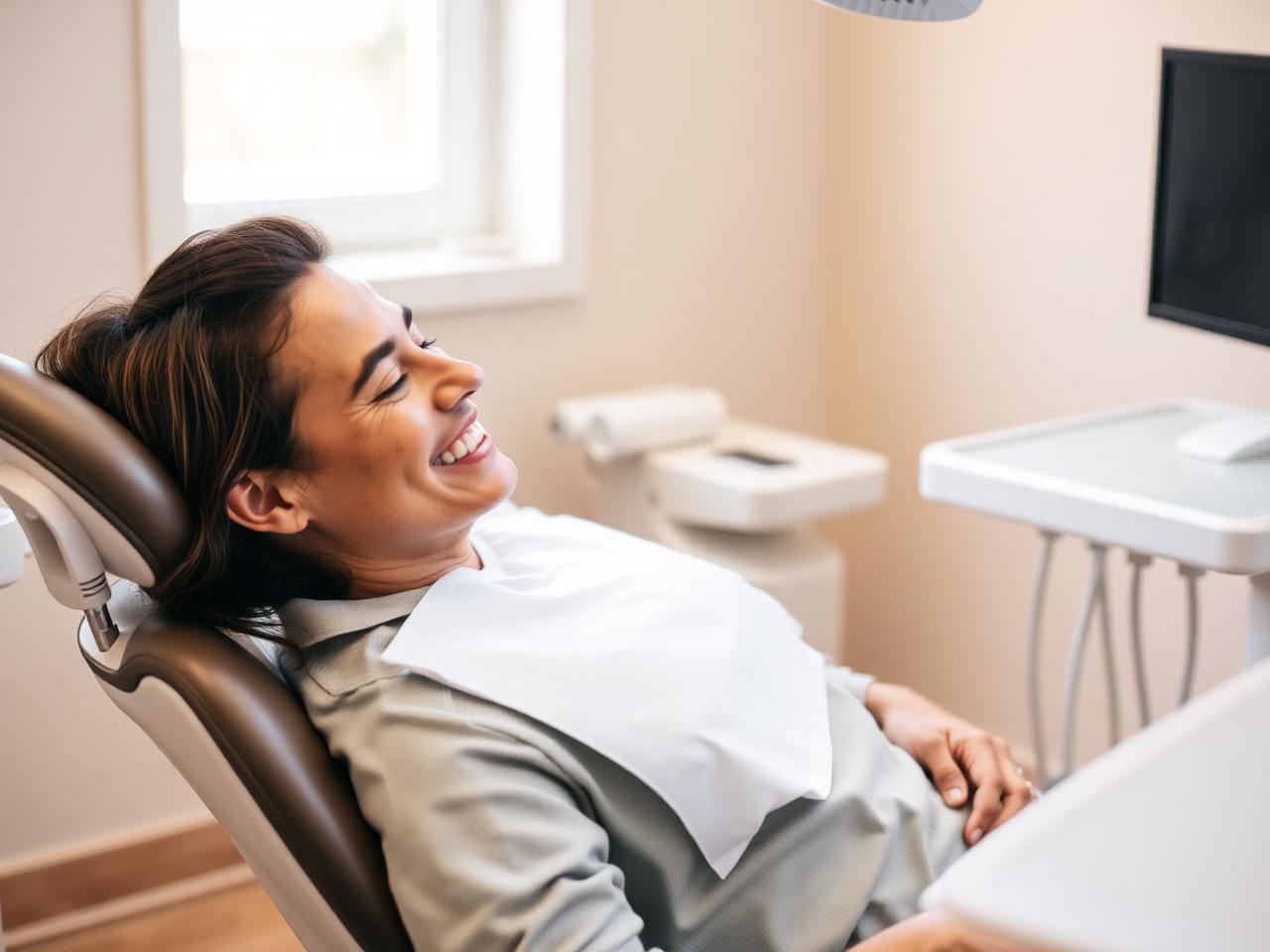 Patient resting comfortably after a dental procedure