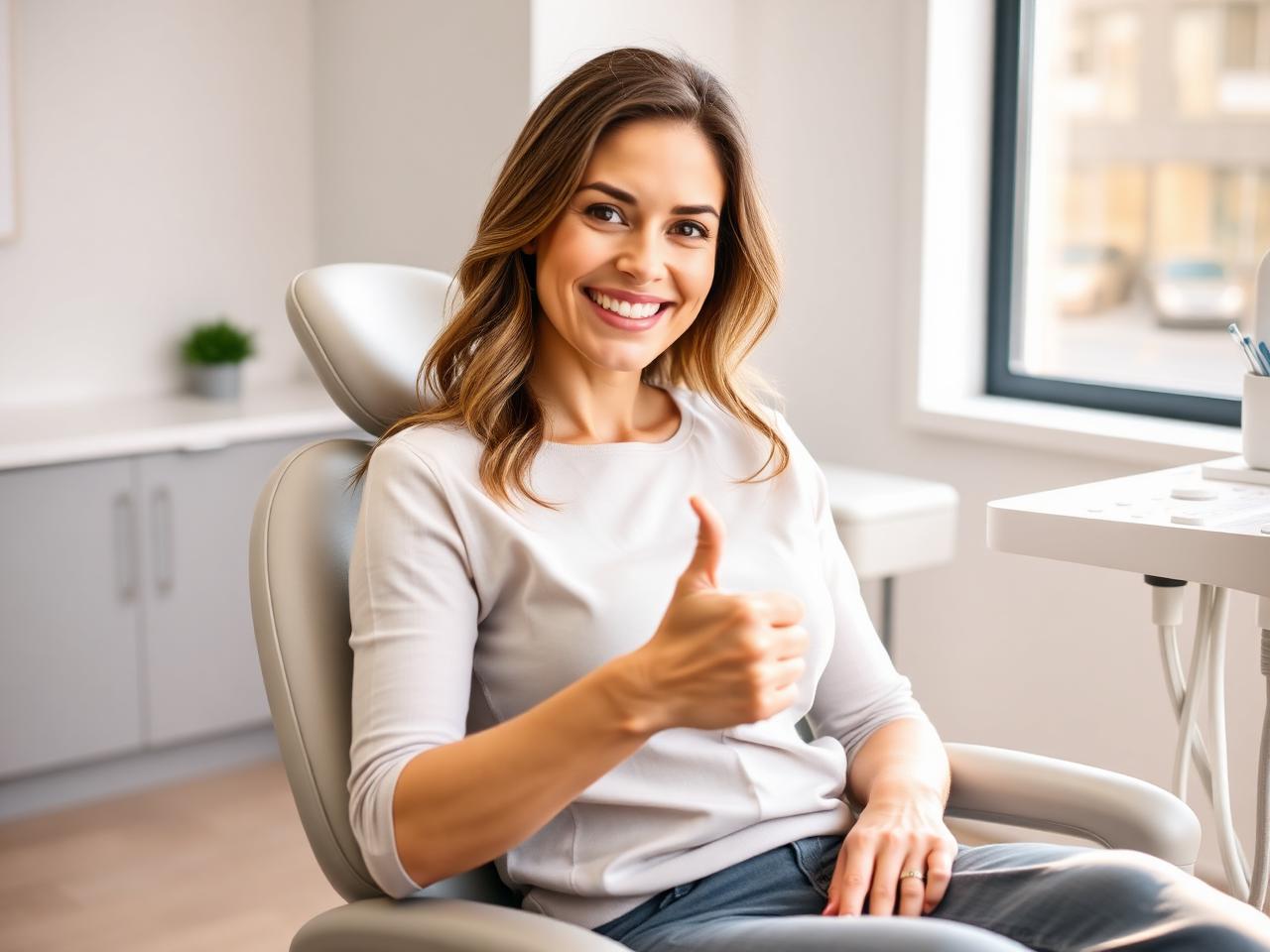 Happy patient after root canal treatment